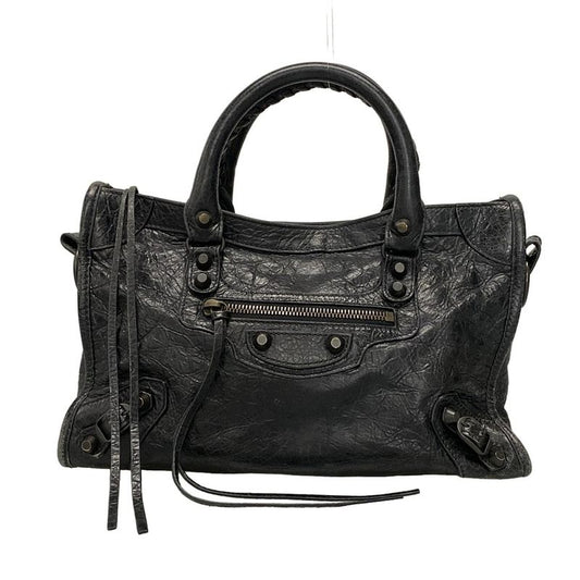 Balenciaga Handbag Le City Small 811442 Black Leather
