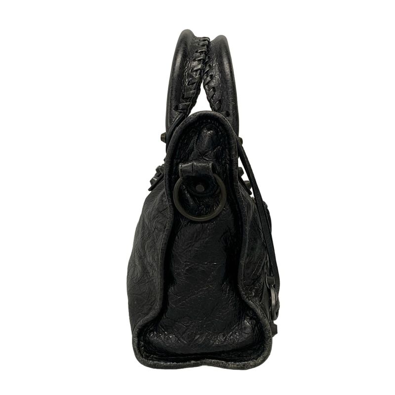 Balenciaga Handbag Le City Small 811442 Black Leather