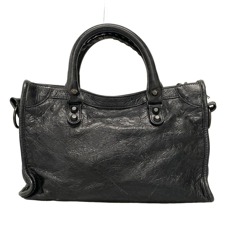 Balenciaga Handbag Le City Small 811442 Black Leather