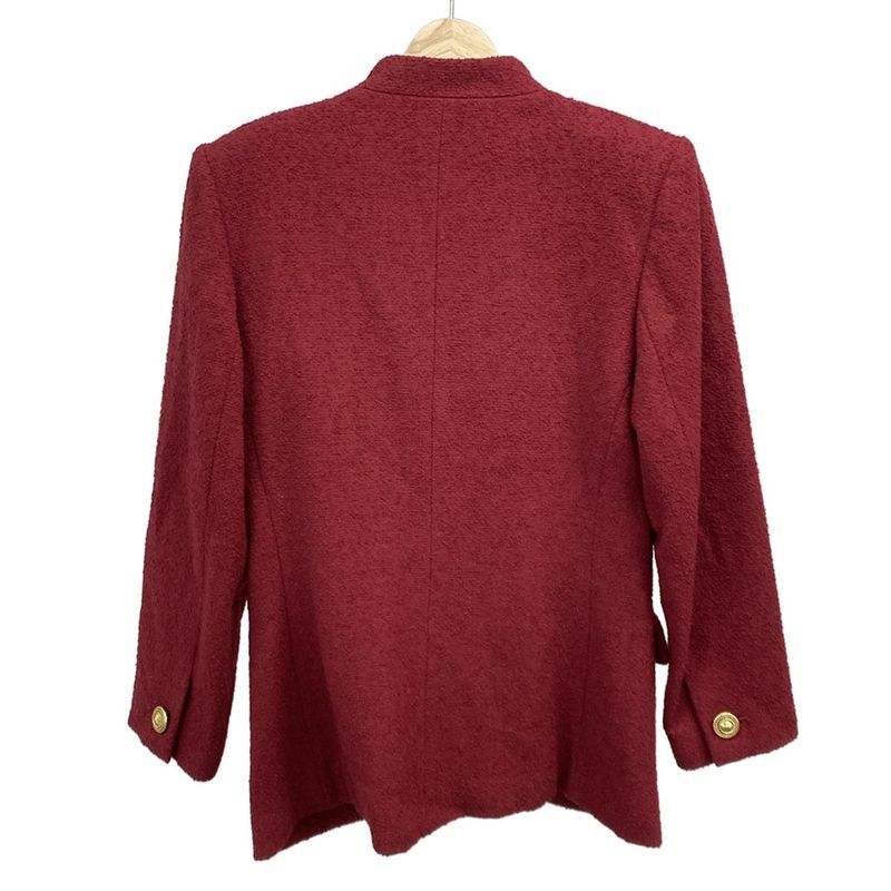Yvessaint Laurent Jacket Size 36 S Women - Bordeaux Long Sleeves/spring
