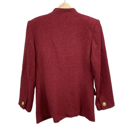 Yvessaint Laurent Jacket Size 36 S Women - Bordeaux Long Sleeves/spring