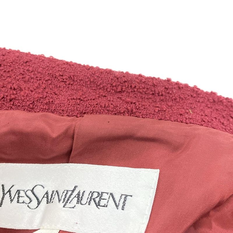Yvessaint Laurent Jacket Size 36 S Women - Bordeaux Long Sleeves/spring