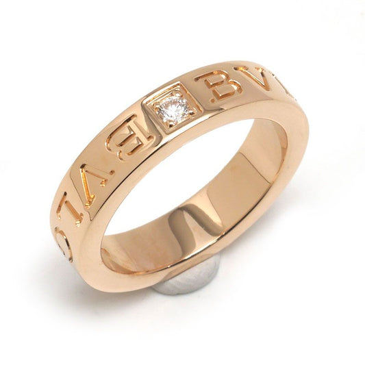 Bulgari Bvlgari Double Logo Ring Approx 7 750pg 1P Diamonds