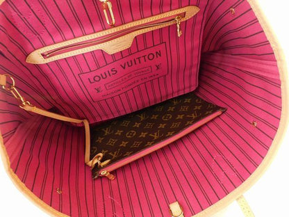Vuitton M41177 IC Chip - Neverfull MM Tote Bag With Monogram Pouch □ Louis