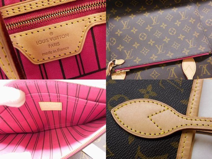 Vuitton M41177 IC Chip - Neverfull MM Tote Bag With Monogram Pouch □ Louis