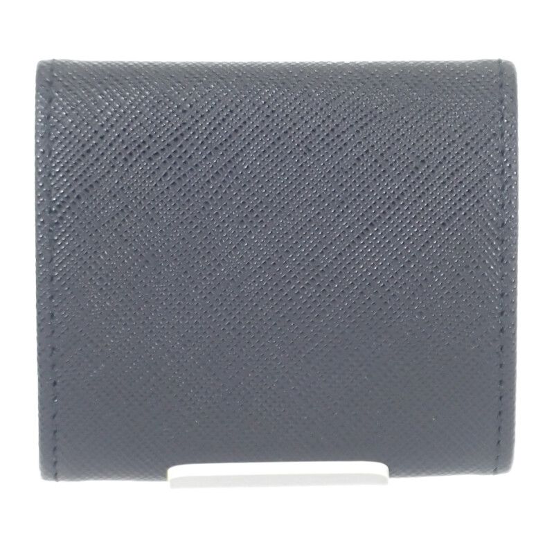 Prada Saffiano Triangle 2mm (0.08in)935_qhh_f0002 Coin Case Saffiano Black