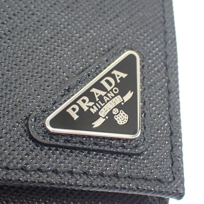 Prada Saffiano Triangle 2mm (0.08in)935_qhh_f0002 Coin Case Saffiano Black