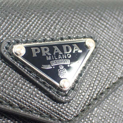 Prada Triangle 1tl404 Card Case Saffiano Black Ladies Business Card Holder