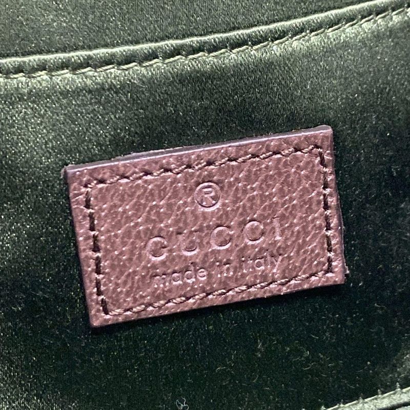 Gucci Handbag Horsebit/gg 764339 Beige/brown/dark Brown Leather