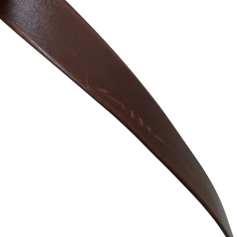 Chanel Belt 80/32 - Dark Brown And Silver Coco Mark Leather