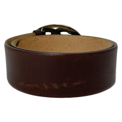 Chanel Belt 80/32 - Dark Brown And Silver Coco Mark Leather