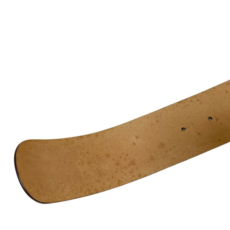 Chanel Belt 80/32 - Dark Brown And Silver Coco Mark Leather