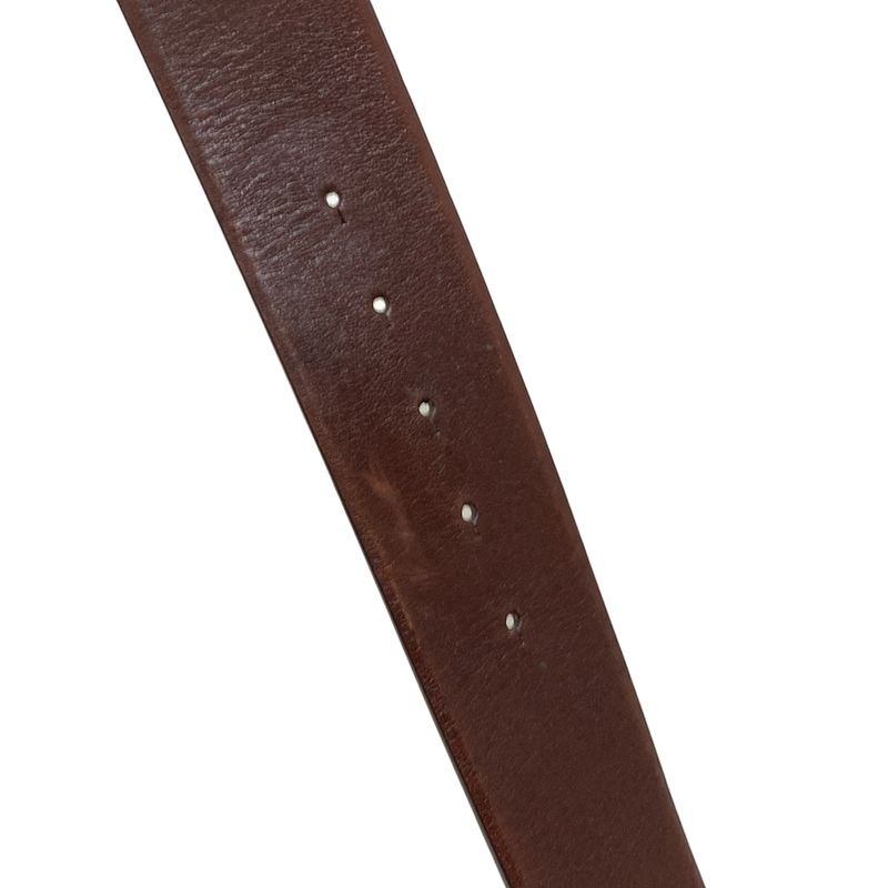 Chanel Belt 80/32 - Dark Brown And Silver Coco Mark Leather
