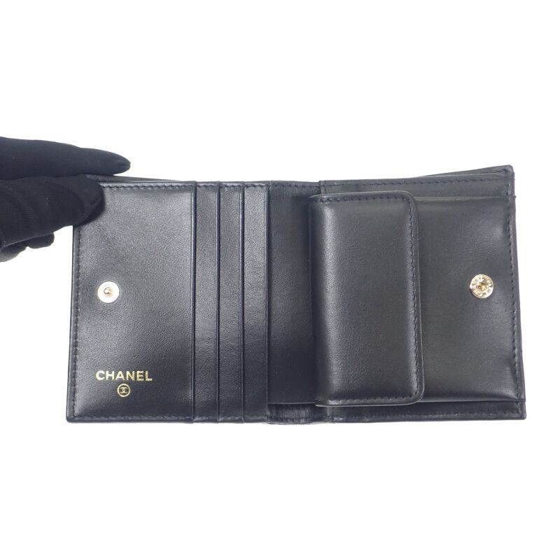 Chanel Matelasse Compact Wallet Ap4248b1821294305 Bifold Wallet Caviar Skin