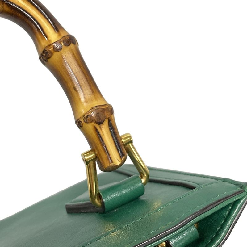 Gucci Diana Mini Tote Bag 655661 Green Leather