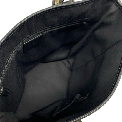 Gucci Tote Bag GG Pattern 257250 Green And Black Leather