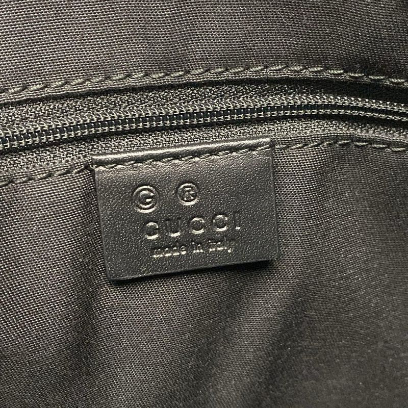 Gucci Tote Bag GG Pattern 257250 Green And Black Leather