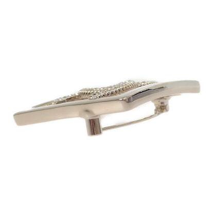 Chanel CC Square A23P Engraved Brooch Metal Crystal Gold Ladies Men [A Grade