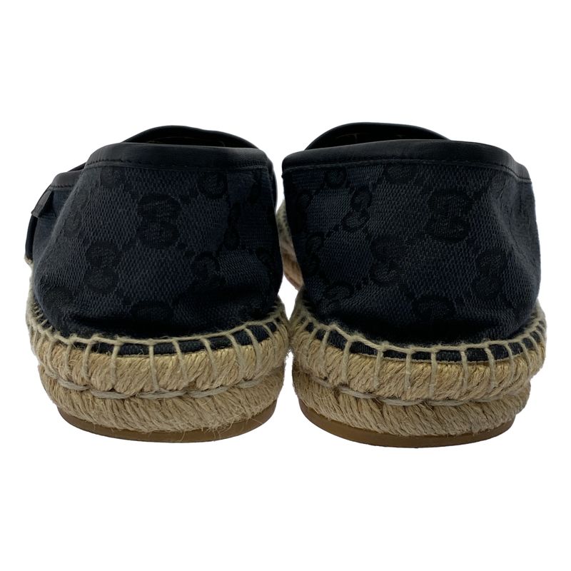 Gucci GG Canvas Espadrilles Slip-on Shoes 466903 Navy 6 1 2