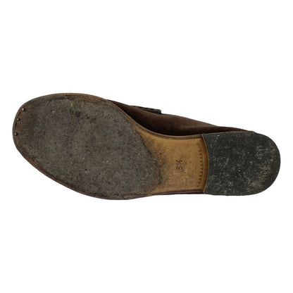 Gucci Intrecciato Suede Loafers 367762 Brown 6 1 2