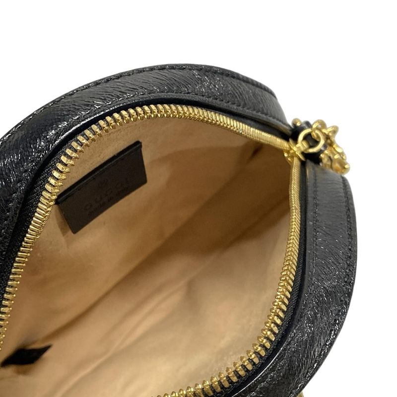 Gucci Shoulder Bag Ophidia 550618 Red X Black X Navy Chain Shoulder Leather