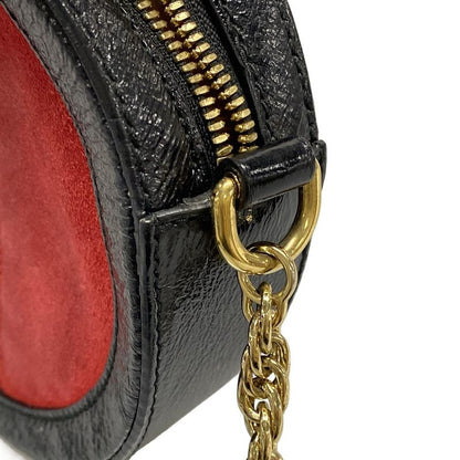 Gucci Shoulder Bag Ophidia 550618 Red X Black X Navy Chain Shoulder Leather