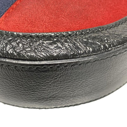 Gucci Shoulder Bag Ophidia 550618 Red X Black X Navy Chain Shoulder Leather