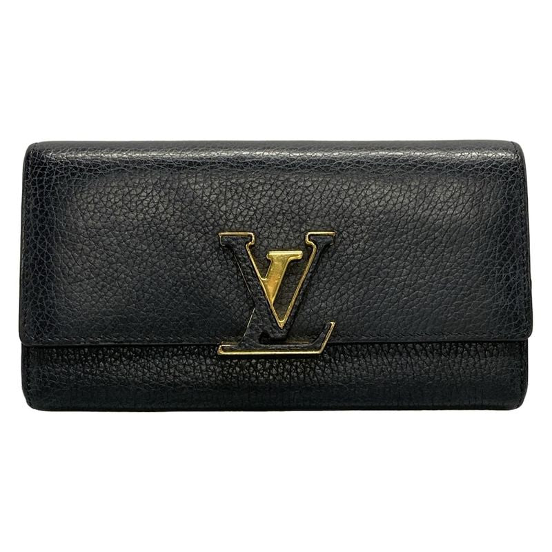 Louis Vuitton Capucines Portefeuille Capucines M61248 Noir Black Leather