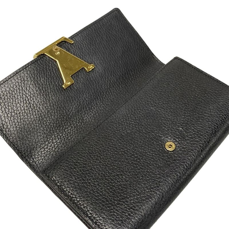 Louis Vuitton Capucines Portefeuille Capucines M61248 Noir Black Leather