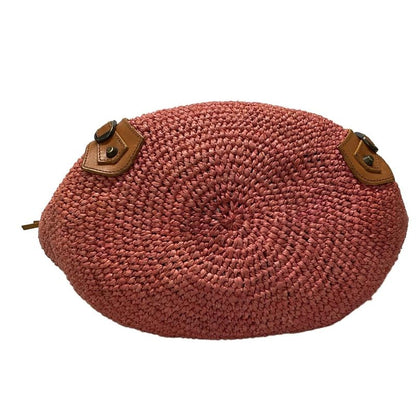 Balenciaga Tote Bag - 236741 Red And Brown Basket Bag Leather