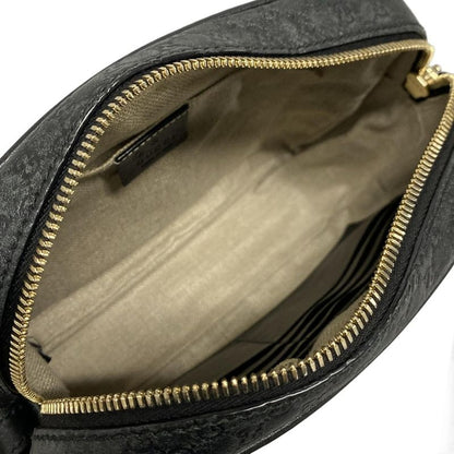 Gucci Shoulder Bag Bree Micro Guccissima 449413 Black Leather