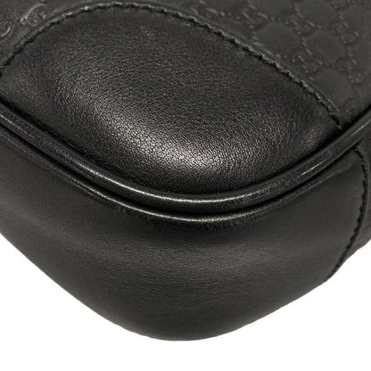 Gucci Shoulder Bag Bree Micro Guccissima 449413 Black Leather
