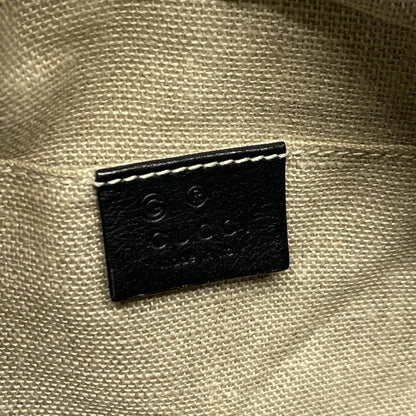 Gucci Shoulder Bag Bree Micro Guccissima 449413 Black Leather