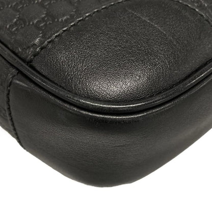 Gucci Shoulder Bag Bree Micro Guccissima 449413 Black Leather
