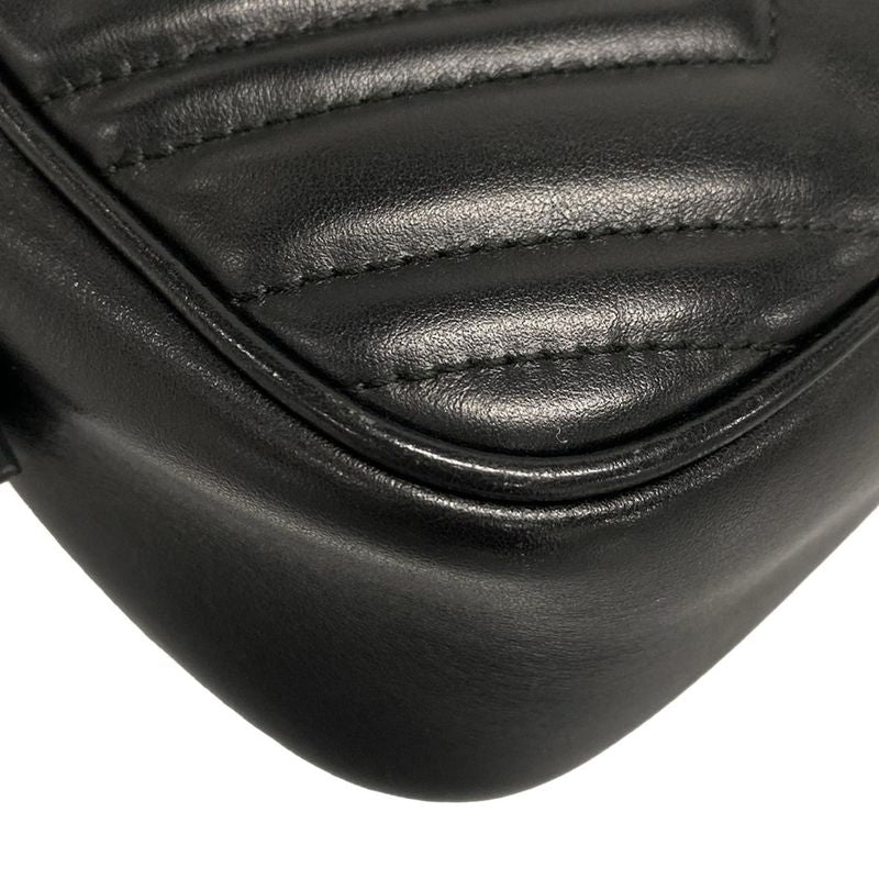 Gucci Shoulder Bag GG Marmont Quilted Small Shoulder Bag 447632 Black Chain