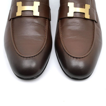 Hermes Moccasins Paris Loafers Brown Gradient Gold Hardware Size 42 1 2