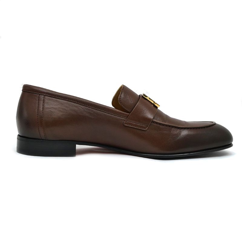 Hermes Moccasins Paris Loafers Brown Gradient Gold Hardware Size 42 1 2