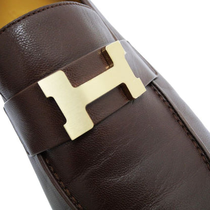 Hermes Moccasins Paris Loafers Brown Gradient Gold Hardware Size 42 1 2