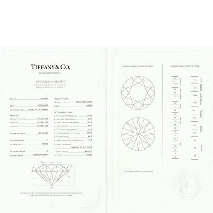 Tiffany & Co Harmony 041ct Diamond Ring I-if-3ex Pt950