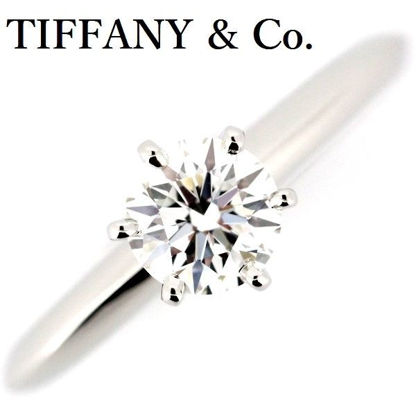 Tiffany & Co Solitaire 054ct Diamond Ring G-vvs1-3ex Pt950
