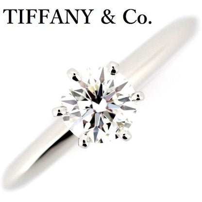 Tiffany & Co Solitaire 054ct Diamond Ring G-vvs1-3ex Pt950