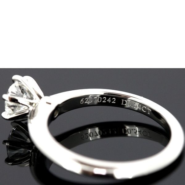 Tiffany & Co Solitaire 054ct Diamond Ring G-vvs1-3ex Pt950