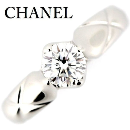 Chanel Matelasse Diamond 050ct E-vvs2 Ring Pt950