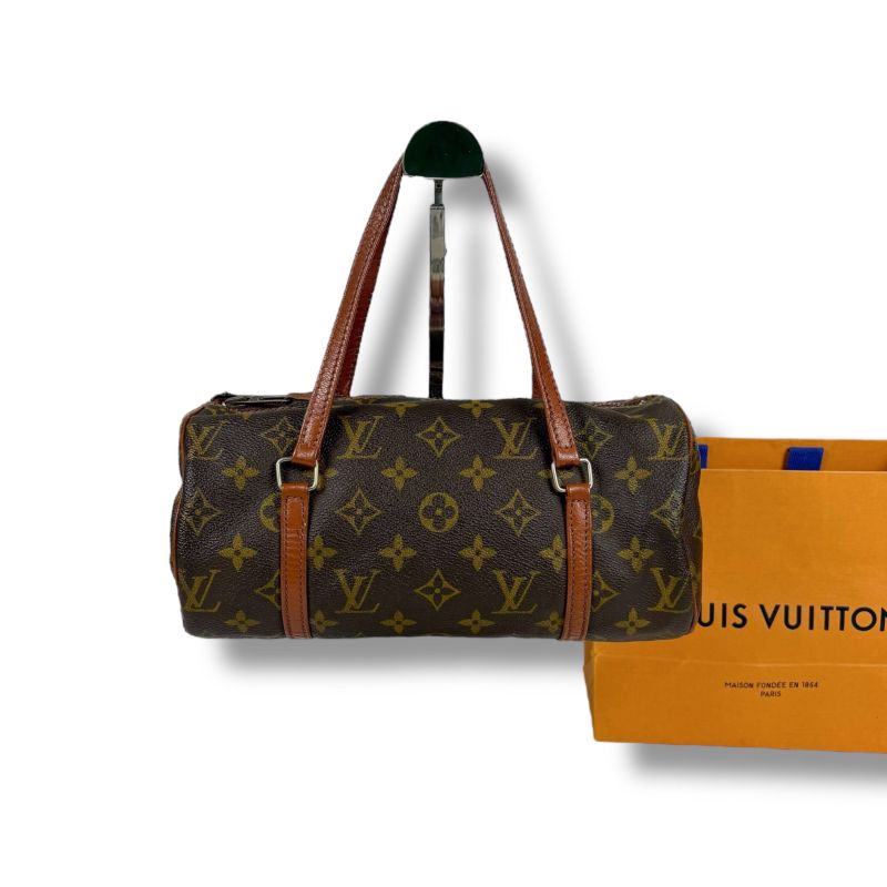 Louis Vuitton Monogram Leather Mini Handbag Formerly Papillon 26 Brown