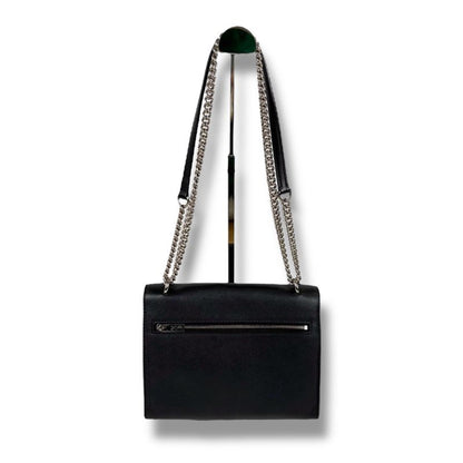 Louis Vuitton My Lock Me Chain Shoulder Bag Black Silver Hardware Twisted