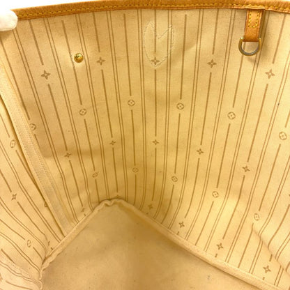 Louis Vuitton Neverfull MM Damier Azure Damier Azure Leather × PVC White Tote