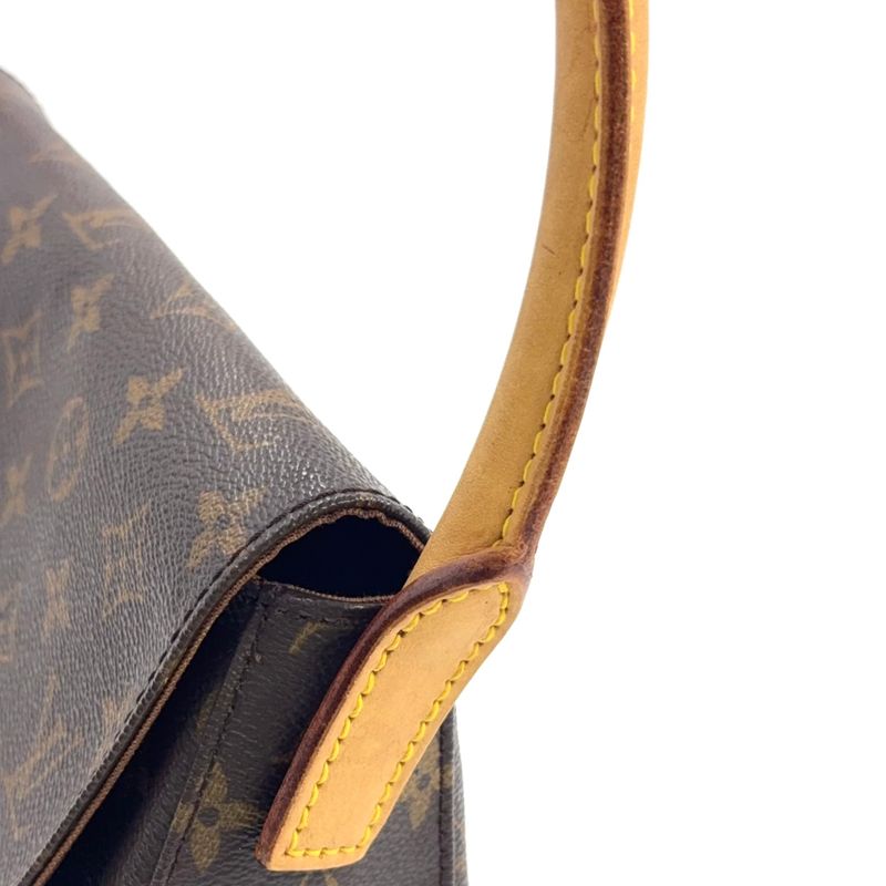 Louis Vuitton Mini Looping Monogram One Shoulder Leather X PVC Brown Handbag