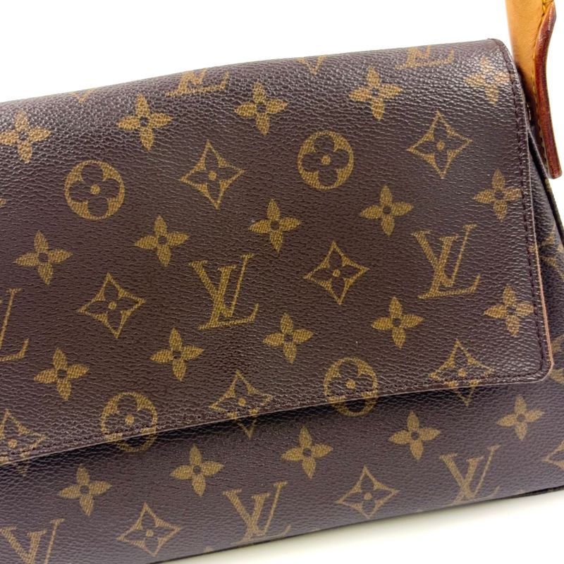 Louis Vuitton Mini Looping Monogram One Shoulder Leather X PVC Brown Handbag