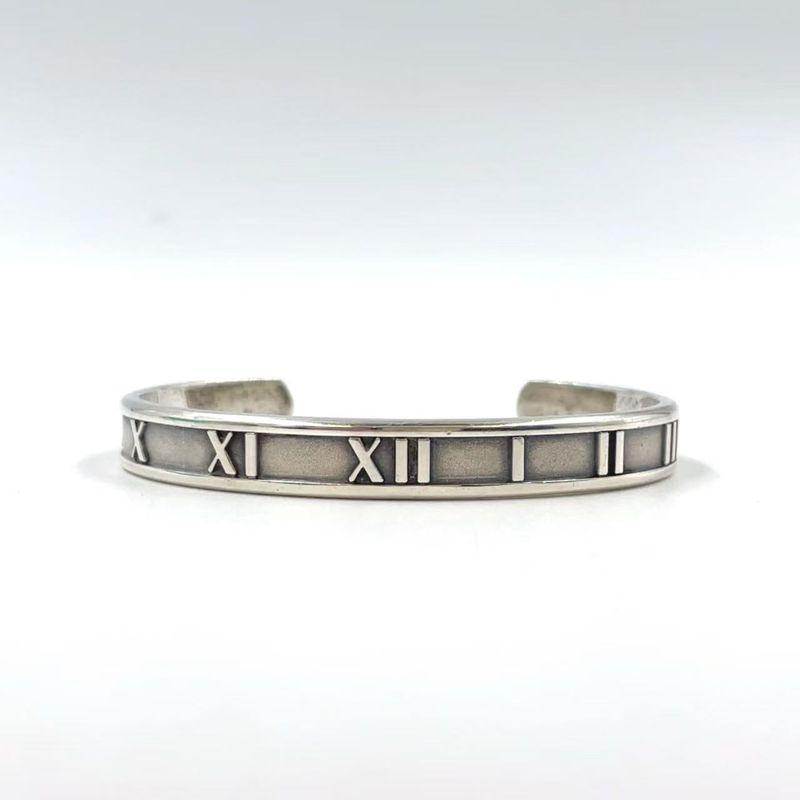 Tiffany & Co Atlas Sv925 Silver Bracelet With Bangle In Silver