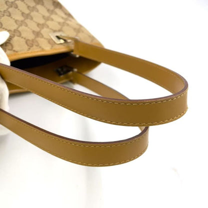 Gucci GG Pattern Canvas Brown Tote Bag Gold 002-1099